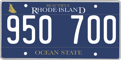 RI license plate 950700