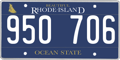 RI license plate 950706