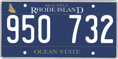 RI license plate 950732
