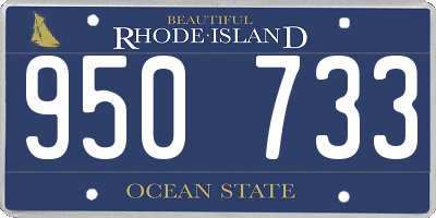 RI license plate 950733