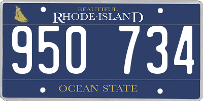 RI license plate 950734