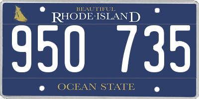 RI license plate 950735