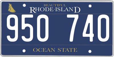 RI license plate 950740