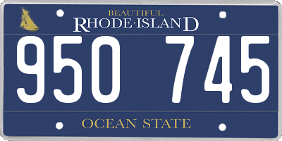 RI license plate 950745