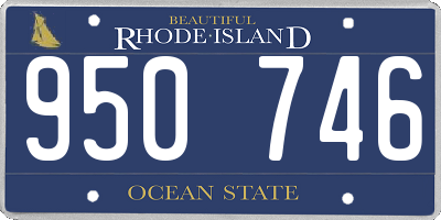 RI license plate 950746