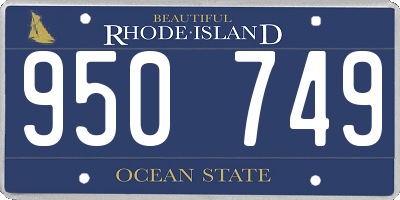 RI license plate 950749