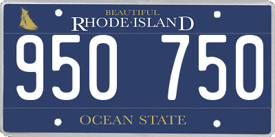 RI license plate 950750
