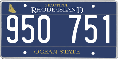 RI license plate 950751