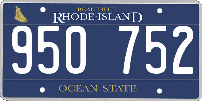 RI license plate 950752