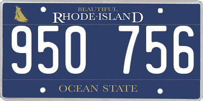 RI license plate 950756