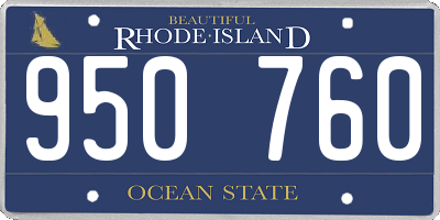 RI license plate 950760