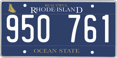 RI license plate 950761