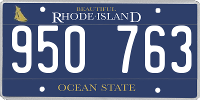 RI license plate 950763