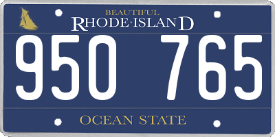 RI license plate 950765