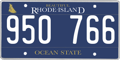 RI license plate 950766