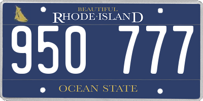RI license plate 950777