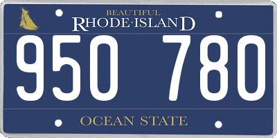 RI license plate 950780