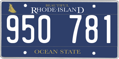 RI license plate 950781