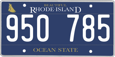 RI license plate 950785