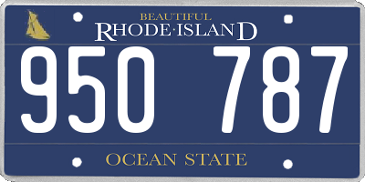 RI license plate 950787