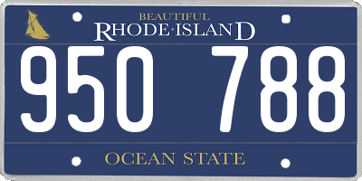 RI license plate 950788