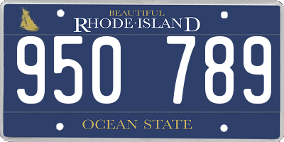 RI license plate 950789