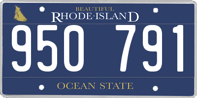 RI license plate 950791
