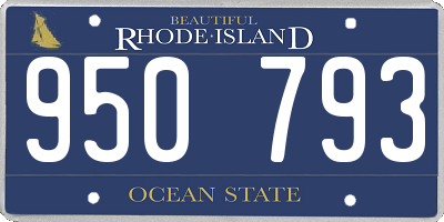 RI license plate 950793