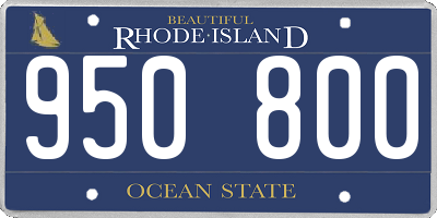 RI license plate 950800