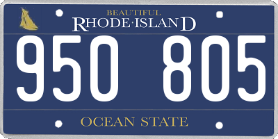 RI license plate 950805