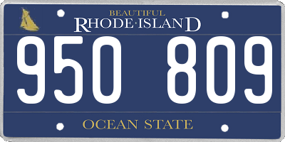 RI license plate 950809