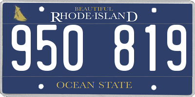 RI license plate 950819