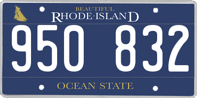 RI license plate 950832