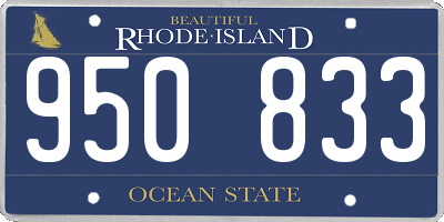 RI license plate 950833