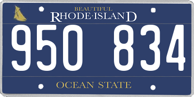 RI license plate 950834