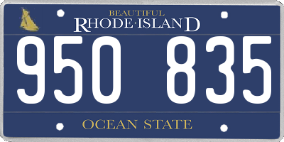 RI license plate 950835