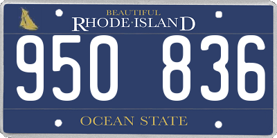 RI license plate 950836