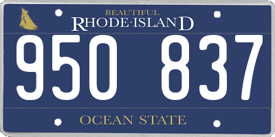 RI license plate 950837