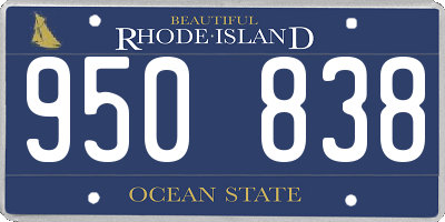 RI license plate 950838