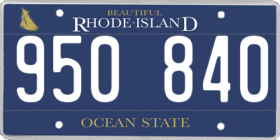 RI license plate 950840