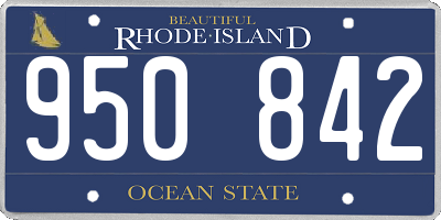 RI license plate 950842