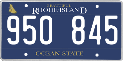 RI license plate 950845