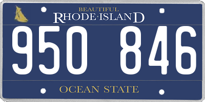 RI license plate 950846