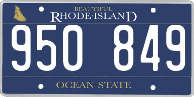 RI license plate 950849