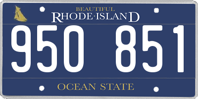 RI license plate 950851