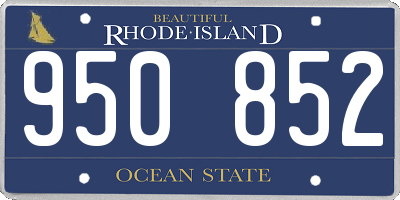RI license plate 950852