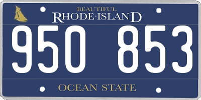 RI license plate 950853