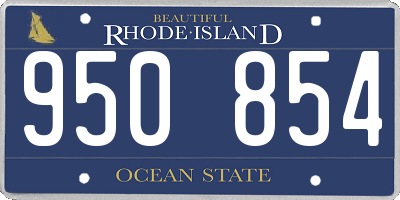 RI license plate 950854