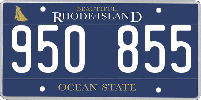 RI license plate 950855