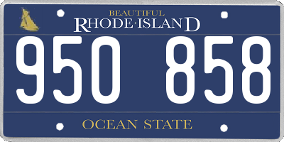 RI license plate 950858